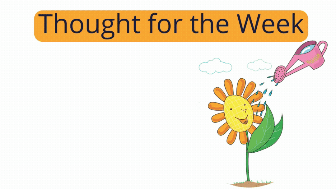 Thought for the Week: Let's absorb the goodness we are given.