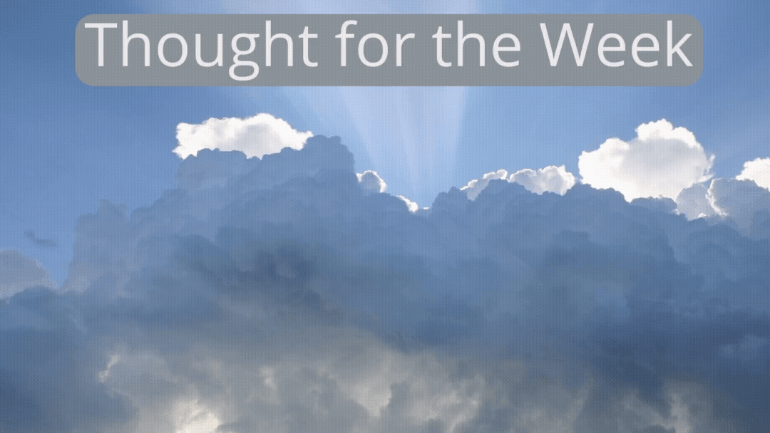 Thought for the Week: Clouds bring life-giving rain and shelter in their shadows.